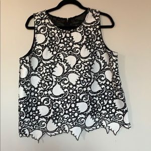 Ann Taylor top with thick lace